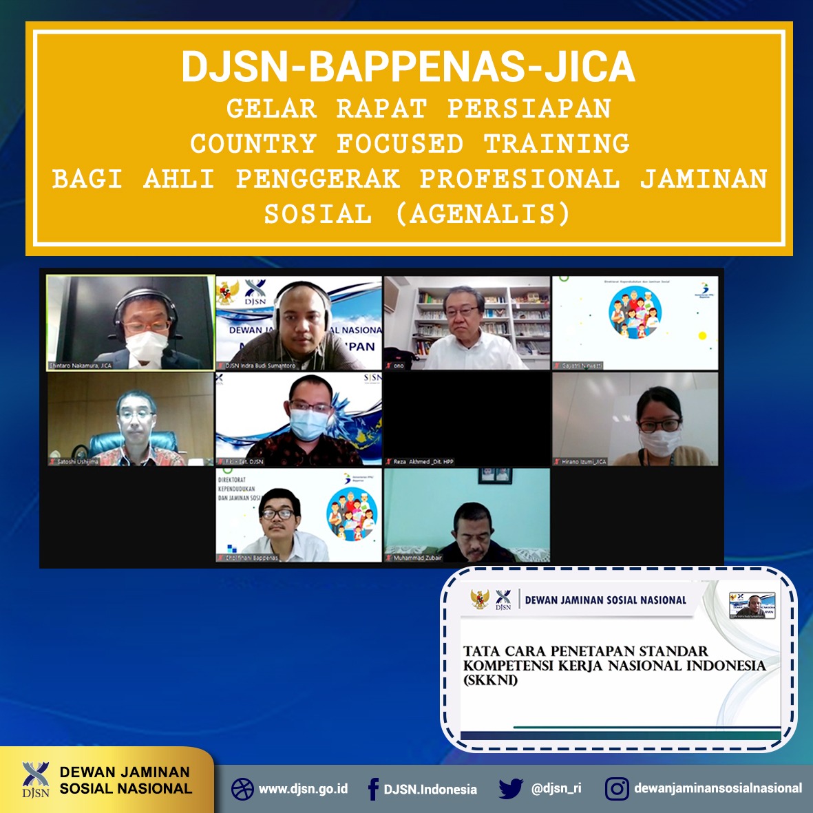 DJSN-Bappenas-JICA Gelar Rapat Persiapan Country Focused Training bagi Ahli Penggerak Profesional Jaminan Sosial (Agenalis)